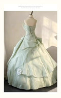 Olive Girl Green Romantic Dress for Garden Wedding 2026 Fairycore Photoshoot Everyday Wear XS-XXXL XS-3XL Plus Size Romantic Garden Party Editorial Not Costume Dress Chinese Heritage Fashion Women