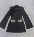 Black Women's Diamond Cloak Sleeve Design Bandage Mini Dress Long Sleeve Elegant Fashion Birthday Party Wedding Guest