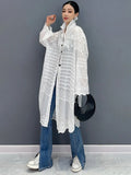 SHENGPALAE 2026 Summer New Long Sleeve Blouse Sunscreen Overcoat Trendy Outdated Casual Fashion Loose Women's Long Shirt 5C1327