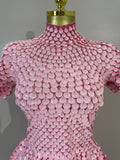 Sparkly Sequins Bodysuit Short Dress Women Sexy Nightclub Dancer DJ Stage Performance Wear Luxury Birthday Party Festival Outfit