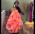 Women Sleeveless Cascading Ruffles Smock Big Swing Dress  Birthday Vacation Street Summer Party Dresses Vestidos