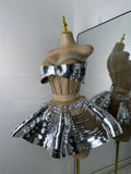 Women Sexy Shiny Diamonds Top Skirt Two Piece Sets Nightclub Party Stage Outfit Performance Danve Singer Costume Show Wear