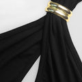 Sexy Hollow Metal Ring Crop Top Women Halter Tanks Black Off Shoulder Short Vest Female Summer Slim Backless Streetwear