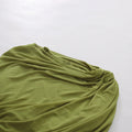 Spliced Folds Shawl Design Temperament Dresses for Women O Neck Long Sleeves Patchwork mermaid Dress Female Clothing