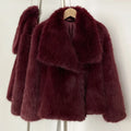 Women Fur Coat Women 2026 Plush White Bomber Jacket Solid Crop Long Sleeve Jacket Warm Winter Coats Female Casual Fur