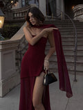 Elegant Women's Strapless Ribbon Long Dress Mesh Maxi Dresses Summer Evening Party Wedding Guest White Yellow Burgundy Brown New