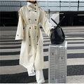 Detachable Triangle Shawl Long Puffer Coat Stand Collar Waist Tie Belt Button Solid Loose Women Coats 2026 Winter Commute Outfit