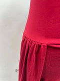 Solid Spliced Lace Up Dresses for Women O Neck Long Sleeve High Waist Temperament Slimming Dress Female