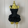 Fashion Cocktail Elegant Luxury Birthday Party Red Black Bandage Outfit Women Sexy Halter Prom Gown Celebrity Club Two Piece Set