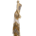 Sexy Fashion Long Dress Woman Leopard Print Lace-Up Halter Backless Sleeveless Shape Waist Ruffles Elegant Vestidos