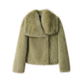 Chic Ins Blogger Brand Fashion Fake Fox Fur Jacket Coat Women 2026 Winter Luxury Design Big Collar Fur Coats Cool Girls Overcoat