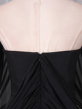 Award Ceremonies Black Halter Maxi Gown for Women Deep V Neck Sheer Cape Sleeves Backless Chiffon Skirts for Formal Galas