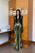 Olive Girl Green Romantic Dress for Garden Wedding 2026 Fairycore Photoshoot Everyday Wear S-XL XS-3XL Plus Size Romantic Editorial Not Costume Dress Chinese Heritage Fashion Women