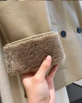 Original high-quality new women's clothing, European and American style fashionable double-sided double-layer coat jacket