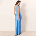 Solid Slimming Dresses for Women Slanted Collar Sleeveless High Waist Temperament Dress Female Fashion