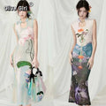 Olive Girl Romantic Dress for Garden Wedding 2026 Fairycore Photoshoot Everyday Wear S-XXL XS-3XL Plus Size Romantic Cottagecore Garden Party Editorial Not Costume Dress Chinese Heritage Fashion Women