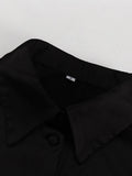 Elegant Buttons Women Shirts Lapel Collar Long Sleeve Chic Fitted Shirt for Daily Commute Wear Fashion Autumn New