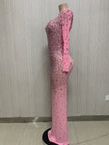 2026 Perspective Sparkling Diamond Crystal Evening Crystal Birthday Evening Dress Robe De Soiree Elegante Pour Femme Prom Dress