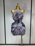 Women Sexy Long Sleeve sequins Diamonds Mini Celebrity Dress Birthday Party Costume Bar Nightclub Stage Performance Clothing