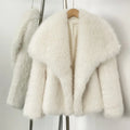 Women Fur Coat Women 2026 Plush White Bomber Jacket Solid Crop Long Sleeve Jacket Warm Winter Coats Female Casual Fur