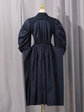 Autumn Long Oversized Elegant Draped Patchwork Trench Coat For Women Double Breasted Luxury Designer Overcoat Runway Fashion