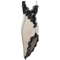 Sexy Lace Party Dress Women Deep V-Neck Irregular Chic Patchwork Design Skinny Maxi Bodycon Midnight Stretch Clubwear