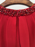 Women'S Formal Dinner Party Evening Gowns Elegant Red Diamond Shawl Sleeve Design Long Slim Fit Dress