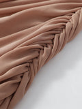 Sexy Solid Fishbone V-neck Dress Women Elegant Solid Sleeveless Pleated Slim Waist-cinching Mini Dresses 2026 Summer Party Gown