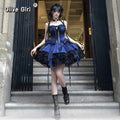 Olivegirl Elegant High-end Lolita Vintage Dress 2026 Summer Women Slim Sweet Bow Lace Evening Dress Ball Gown Princess Dress