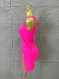 Hot Pink Women Sexy Bandage Dress Women Party Dress Bodycon Elegant Sexy Evening Birthday Club Outfits Cocktail Party