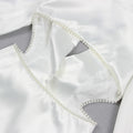 Elegant Beaded pearls blazer pants set Suits women flower white slim blazer +Sexy Mesh See Through sequin Trousers two-piece set