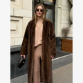 Luxury Faux Fur Maxi Coat Chic Women Open Front Stand‑collar Long Sleeve Oversized Outerwear Winter Autumn New Warm Fashion 2026