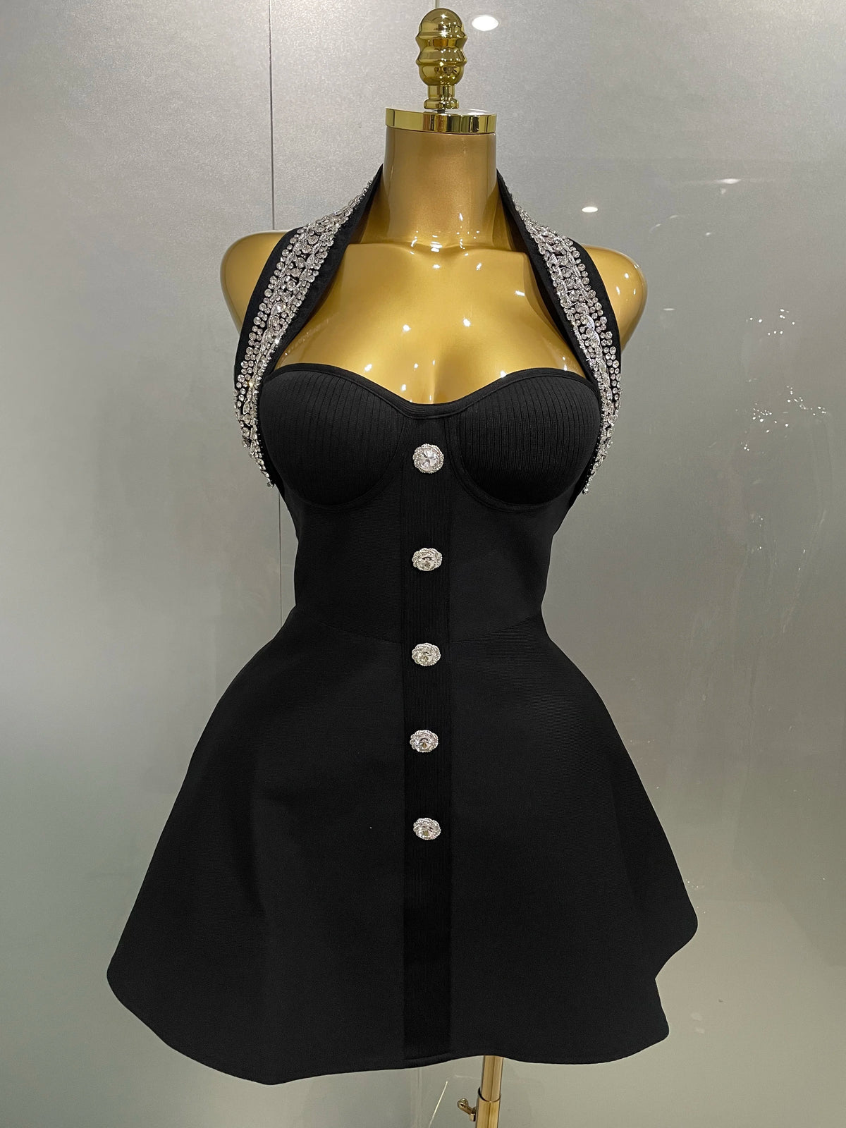 Women Black Sexy Off the Shoulder Shinning Crystal Bodycon Bandage Long Dress Gloves Elegance Celebrate Evening Party Dress