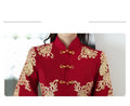 Summer Plus Size Red Toast Dress Bride Cheongsam Dress Chinese Style Wedding Engagement Toast Qipao Dress for Women