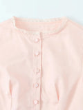 Casual Two Piece Set for Women Lapel Short Sleeve Slim Top Mid Waist Spliced Bow Short Skirts Sweet Outfit Female