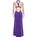 Sexy Women's Maxi Dress Halter Hollow Out Backless Sleeveless Ruched Evening Long Dresses Party Chic Robe Green Purple Summer