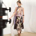 Olive Girl Yellow Dramatic Jacquard Set for Garden Wedding 2026 Fairycore Photoshoot Everyday Wear Jacquard S-XL XS-3XL Plus Size Dramatic Silhouette Romantic Garden Party Editorial Not Costume Jacquard Set Chinese Set Chinese Heritage Fashion Women
