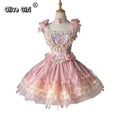 Olivegirl Pink Lolita Dress Milk Sweet Ballet Style Cute Rabbit Cosplay Light Lolita Princess Gown Elegant Women's Clothes