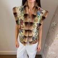 Retro Suede Faux Fox Fur Collar Blazer Coat Long Sleeve Double Breasted Fluffy Furs Cuff Women Fashion Jacket 2026 Chic Outfits
