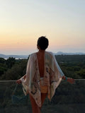 Women‘s Multi Leopard Print Dress Cover Up Boho V Neck Wide Sleeve Loose Tunic 2026 Summer Beach Vacation Daily Casual Outfit