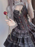 Olivegirl Lolita Dress Summer 2026 Rose JSK Embroidered Slimming Dress Lolita Lace Trim Birthday Party Cosplay