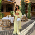 Sexy Off Shoulder Top Maxi Skirt Sets Chic Ruffled Sheer Chiffon Crop Tops High Waist Skirt 2026 New Lady Vacation Party Outfit