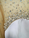Elegant Mesh Bead Diamond Luxury Patchwork Dress Women Backless See Through Long Dresses 2026 Lady Evening Dinner Gown