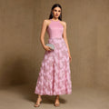 REAL PHOTO Pink Evening Dresses 2026 Luxury Woman  A Line Formal Flowers Prom Gowns Cocktail Special Occasion Gown Applique