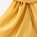 Solid Slimming Chic Dresses for Women Shawl Collar Sleeveless Off Shoulder High Waist  Long Dress Female