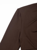 Weird Puss Hollow Playsuit Women Puff Sleeve o-Neck Skinny Solid High Elasticity Simple Classic Sexy Midnight Fashion Romper