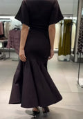 Elegant Patchwork Maxi Dress Women Solid Round Neck Short Sleeve Slim Fit Gowns Lady 2026 New Basic Evening Casual Summer Robes