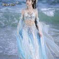 Olive Girl Hanfu Dress 2026 S-XL XS-3XL Plus Size Hanfu Chinese Dress Traditional Chinese Clothing Chinese Heritage Fashion Women