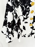 2026 Summer New Fashion White Shirt With Rose Metal Buckle Printed Short Skirt Two Piece Set Blouse Mini Skirt Set Outfit