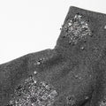Solid Spliced Diamonds Loose Jackets for Women Stand Neck Long Sleeve Patchwork Pockets Coat Female New